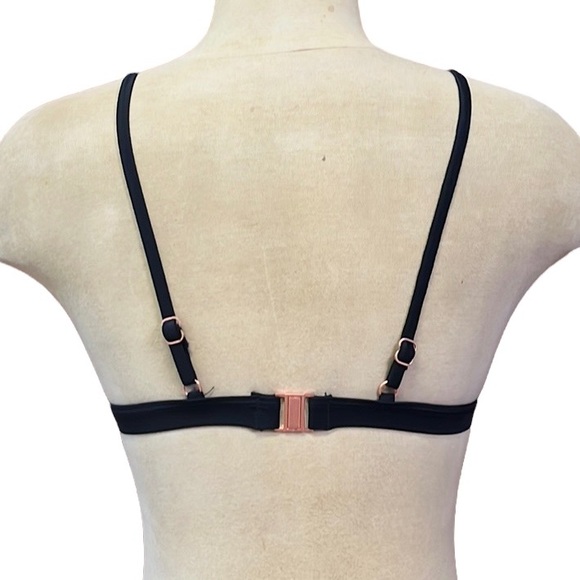 Last chance…Bikini Top Black Crochet Swimsuit Swim S Small New - Picture 3 of 5